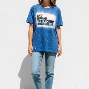 Blue Graphic Short Sleeve Tee